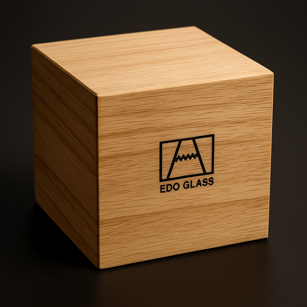 EDO Glass Wooden Box