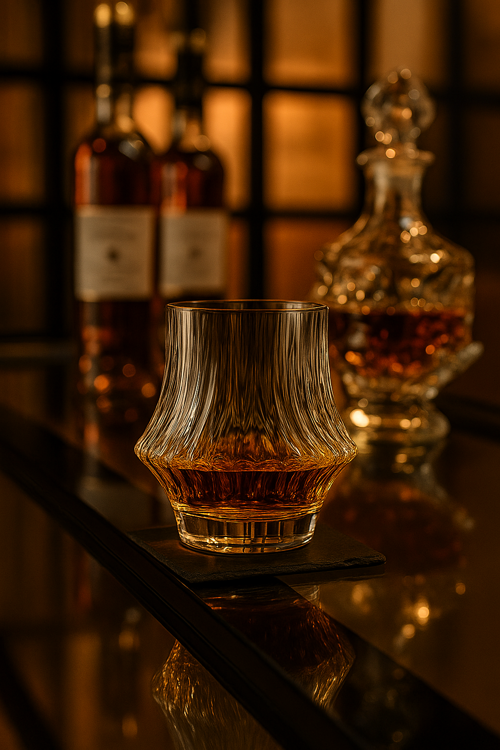 Fluted Crystal Whisky Glass