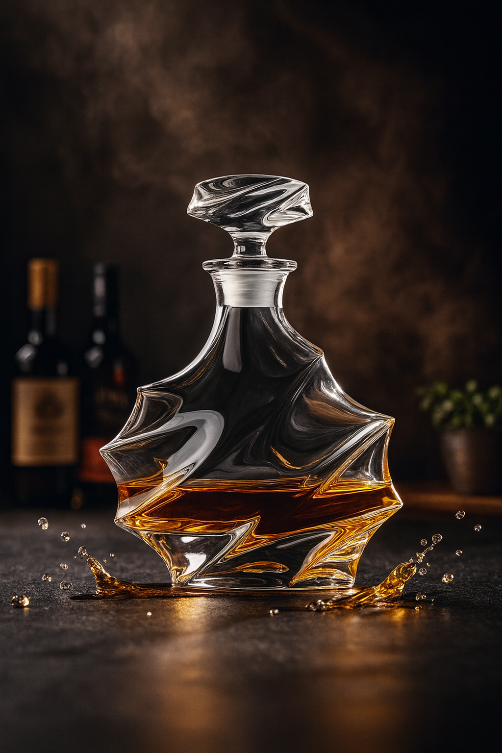 Takumi Glass Sculpted Decanter