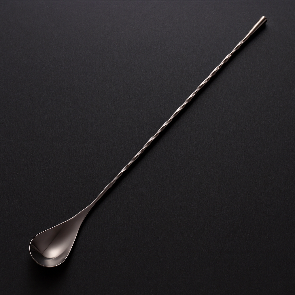 Spiral Black Stainless Steel Mixing Spoon