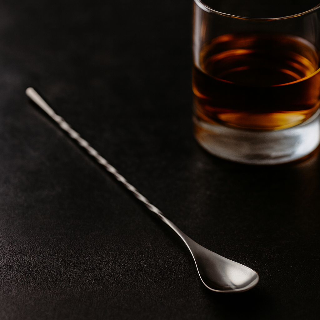 Spiral Black Stainless Steel Mixing Spoon