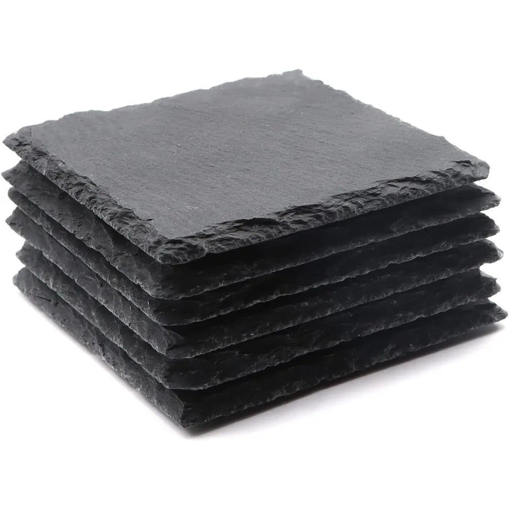 6 Premium Black Stone Coaster